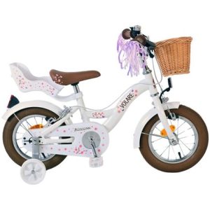 Volare Blossom Kinderfiets – Meisjes – 12 inch – Wit – Twee handremmen