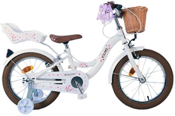 Volare Blossom Kinderfiets – Meisjes – 16 inch – Wit – Twee Handremmen