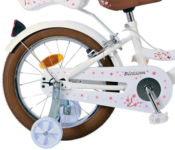 Volare Blossom Kinderfiets – Meisjes – 16 inch – Wit – Twee Handremmen