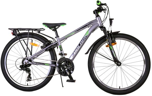 Volare Cross Kinderfiets – Jongens – 24 inch – Grijs – 21 versnellingen – Twee handremmen