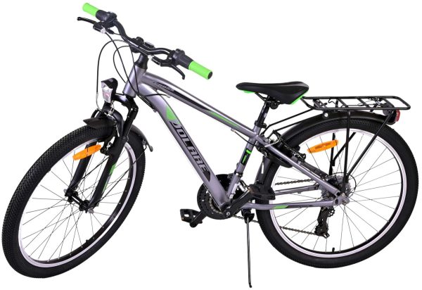 Volare Cross Kinderfiets – Jongens – 24 inch – Grijs – 21 versnellingen – Twee handremmen