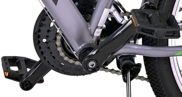 Volare Cross Kinderfiets – Jongens – 24 inch – Grijs – 21 versnellingen – Twee handremmen