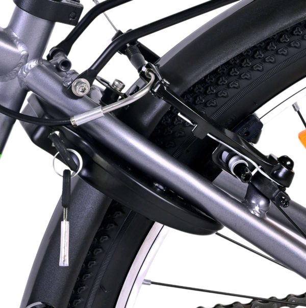 Volare Cross Kinderfiets – Jongens – 24 inch – Grijs – 21 versnellingen – Twee handremmen