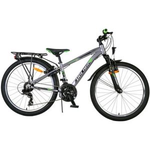Volare Cross Kinderfiets – Jongens – 24 inch – Grijs – 21 versnellingen – Twee handremmen