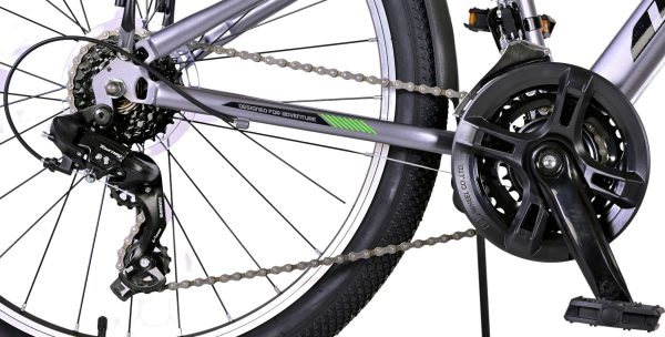 Volare Cross Kinderfiets – Jongens – 24 inch – Grijs – 21 versnellingen – Twee handremmen