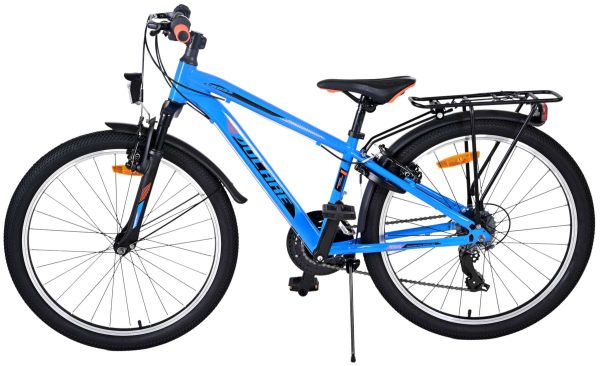 Volare Cross Kinderfiets – Jongens – 24 inch – Blauw – 21 versnellingen – Twee handremmen