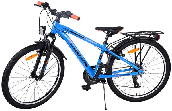 Volare Cross Kinderfiets – Jongens – 24 inch – Blauw – 21 versnellingen – Twee handremmen