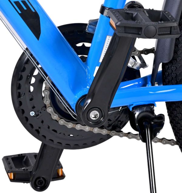 Volare Cross Kinderfiets – Jongens – 24 inch – Blauw – 21 versnellingen – Twee handremmen