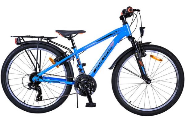 Volare Cross Kinderfiets – Jongens – 24 inch – Blauw – 21 versnellingen – Twee handremmen