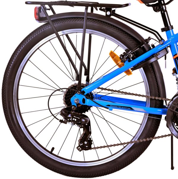 Volare Cross Kinderfiets – Jongens – 24 inch – Blauw – 21 versnellingen – Twee handremmen