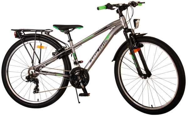 Volare Cross Kinderfiets – Jongens – 26 inch – Grijs – 21 versnellingen – Twee handremmen