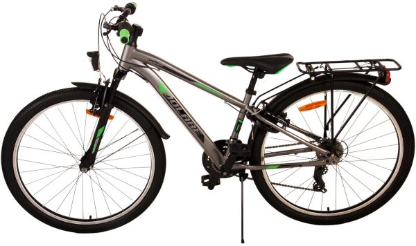 Volare Cross Kinderfiets – Jongens – 26 inch – Grijs – 21 versnellingen – Twee handremmen