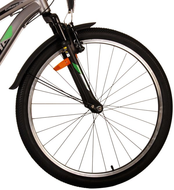 Volare Cross Kinderfiets – Jongens – 26 inch – Grijs – 21 versnellingen – Twee handremmen