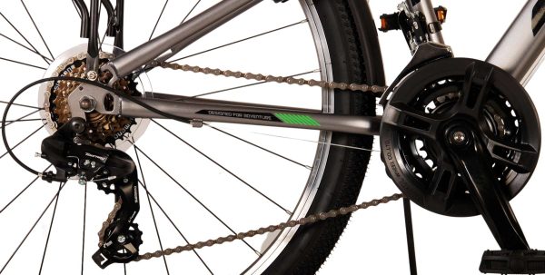 Volare Cross Kinderfiets – Jongens – 26 inch – Grijs – 21 versnellingen – Twee handremmen