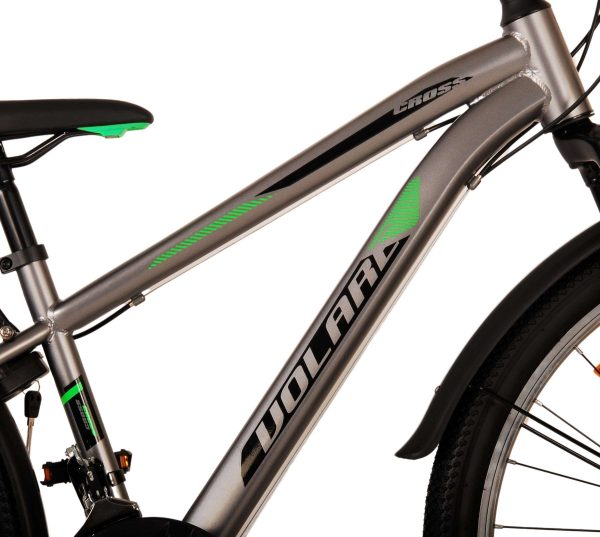 Volare Cross Kinderfiets – Jongens – 26 inch – Grijs – 21 versnellingen – Twee handremmen