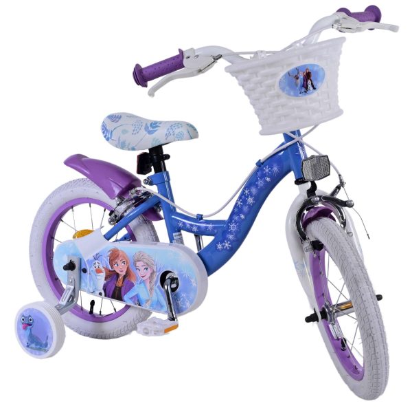 Disney Frozen 2 Kinderfiets – Meisjes – 14 inch – Blauw/Paars – Twee handremmen