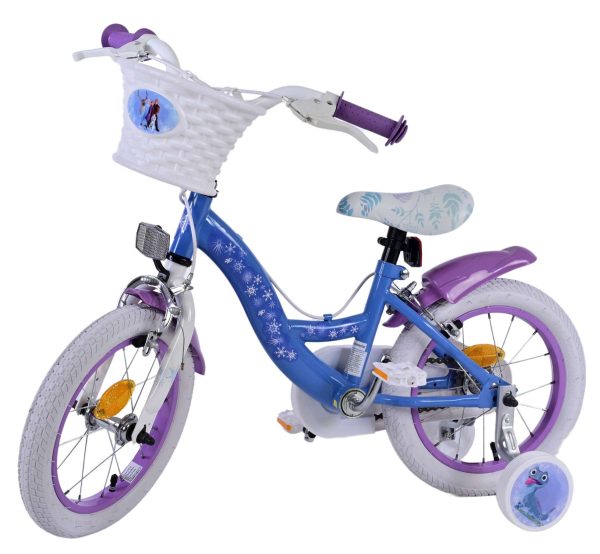 Disney Frozen 2 Kinderfiets – Meisjes – 14 inch – Blauw/Paars – Twee handremmen