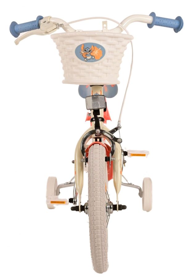 Disney Stitch Kinderfiets – Meisjes – 14 inch – Crème Koraal Blauw