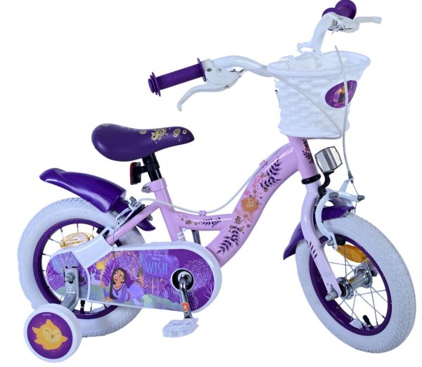 Disney Wish Kinderfiets – Meisjes – 12 inch – Paars – Twee Handremmen