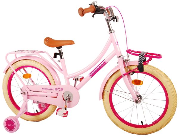 Volare Excellent Kinderfiets – Meisjes -18 inch – Roze – 95% afgemonteerd