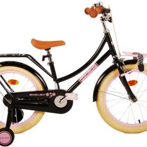 Volare Excellent Kinderfiets – Meisjes – 18 inch – Zwart – 95% afgemonteerd