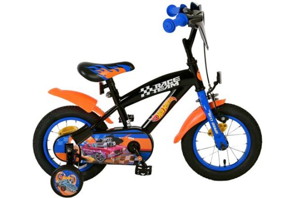 Hot Wheels Kinderfiets – Jongens – 12 inch – Zwart Oranje Blauw – Twee handremmen