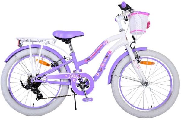 Volare Lovely Kinderfiets – Meisjes – 20 inch – Paars – 7 versnellingen