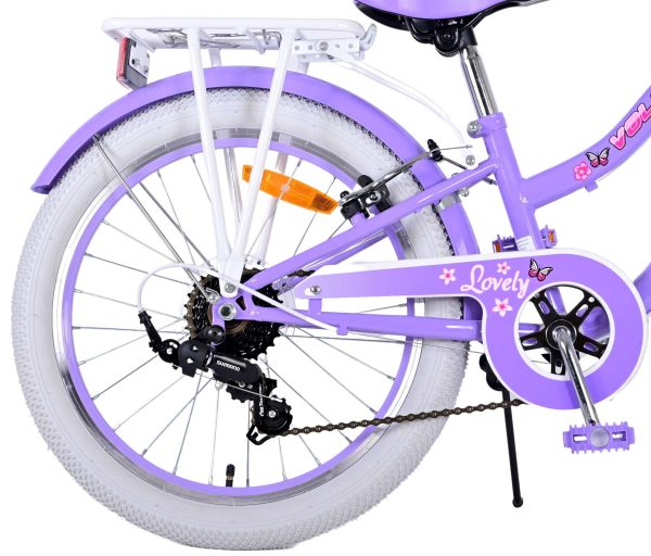 Volare Lovely Kinderfiets – Meisjes – 20 inch – Paars – 7 versnellingen