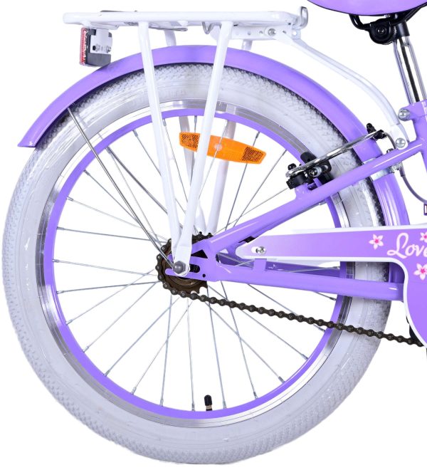 Volare Lovely Kinderfiets – Meisjes – 20 inch – Paars – Twee handremmen