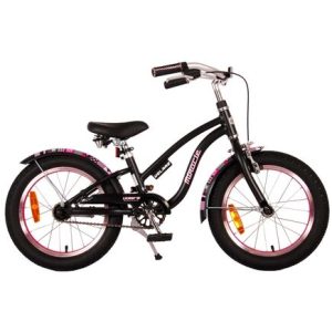 Volare Miracle Cruiser Kinderfiets – Meisjes- 16 inch – Mat Zwart – Prime Collection