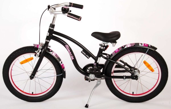 Volare Miracle Cruiser Kinderfiets – Meisjes – 18 inch – Mat Zwart – Prime Collection