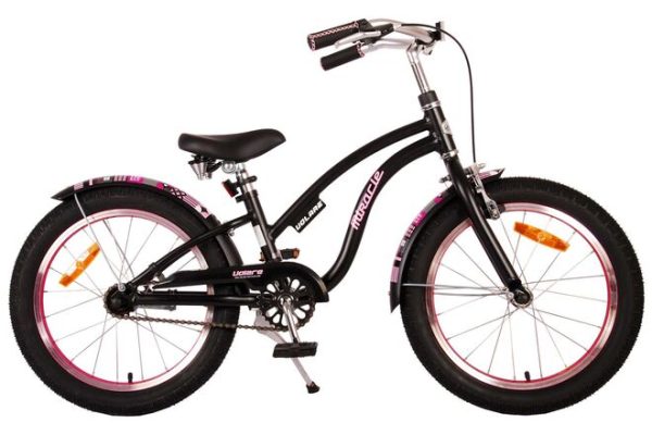 Volare Miracle Cruiser Kinderfiets – Meisjes – 18 inch – Mat Zwart – Prime Collection