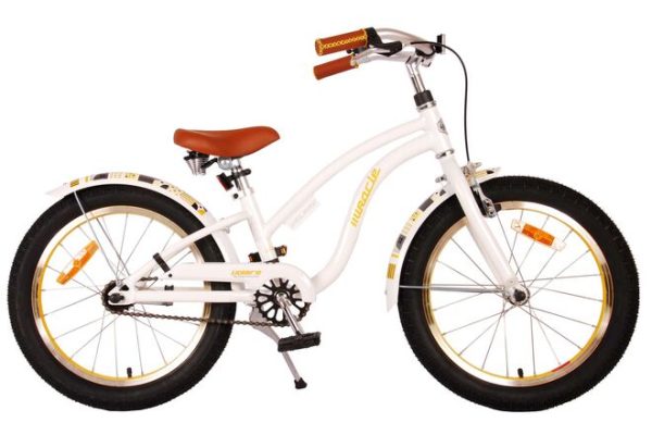 Volare Miracle Cruiser Kinderfiets – Meisjes – 18 inch – Wit – Prime Collection