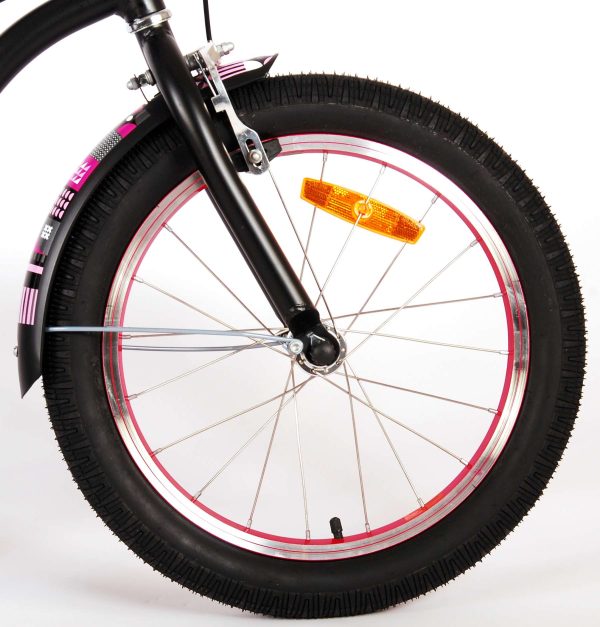 Volare Miracle Cruiser Kinderfiets – Meisjes – 18 inch – Mat Zwart – Prime Collection