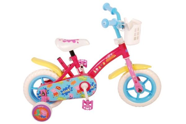 Peppa Pig Kinderfiets – Meisjes – 10 inch – Roze/Blauw – Doortrapper