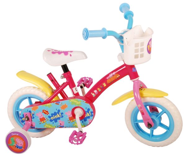 Peppa Pig Kinderfiets – Meisjes – 10 inch – Roze/Blauw – Doortrapper