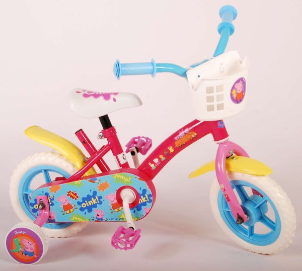 Peppa Pig Kinderfiets – Meisjes – 10 inch – Roze/Blauw – Doortrapper