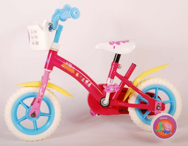 Peppa Pig Kinderfiets – Meisjes – 10 inch – Roze/Blauw – Doortrapper