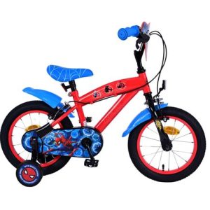 Ultimate Spider-Man Kinderfiets – Jongens – 14 inch – Blauw/Rood – Twee handremmen