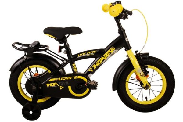 Volare Thombike Kinderfiets – Jongens – 12 inch – Zwart Geel