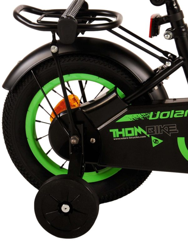 Volare Thombike Kinderfiets – Jongens – 12 inch – Zwart Groen