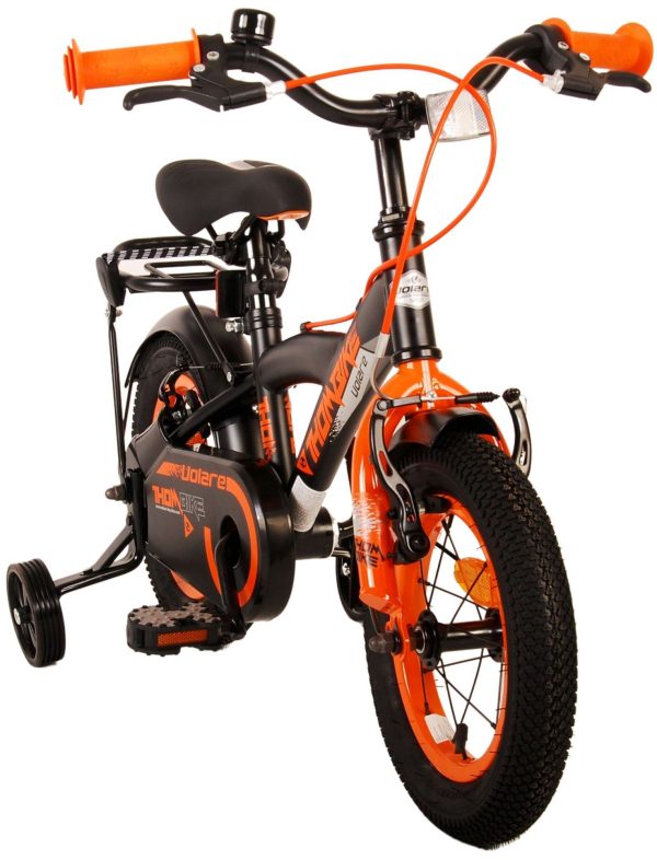 Volare Thombike Kinderfiets – Jongens – 12 inch – Zwart Oranje – Twee Handremmen