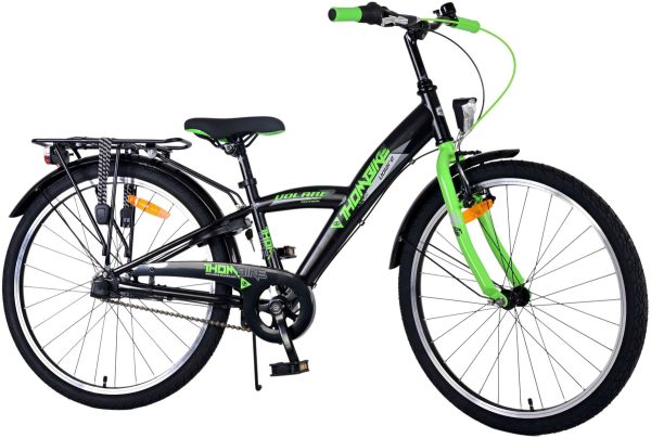 Volare Thombike Kinderfiets – Jongens – 24 inch – Groen Zwart – 3 versnellingen