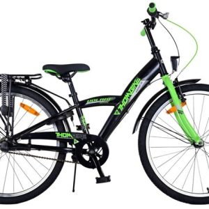 Volare Thombike Kinderfiets – Jongens – 24 inch – Groen Zwart – 3 versnellingen