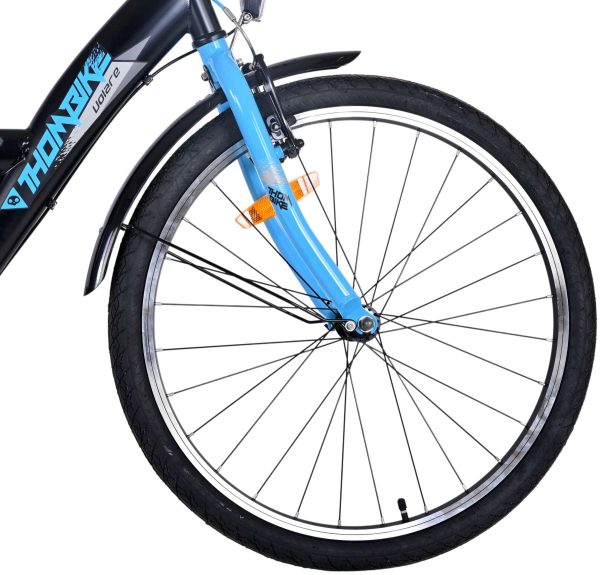 Volare Thombike Kinderfiets – Jongens – 24 inch – Zwart Blauw – 3 versnellingen