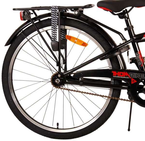 Volare Thombike Kinderfiets – Jongens – 24 inch – Zwart Rood