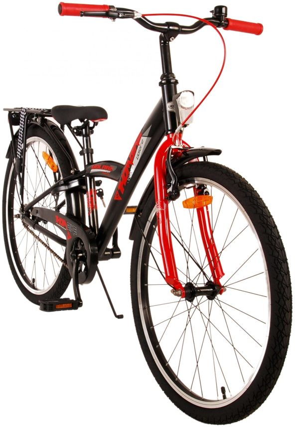 Volare Thombike Kinderfiets – Jongens – 24 inch – Zwart Rood