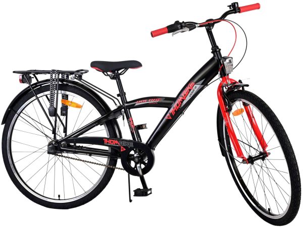 Volare Thombike Kinderfiets – Jongens – 26 inch – Zwart Rood – 3 versnellingen