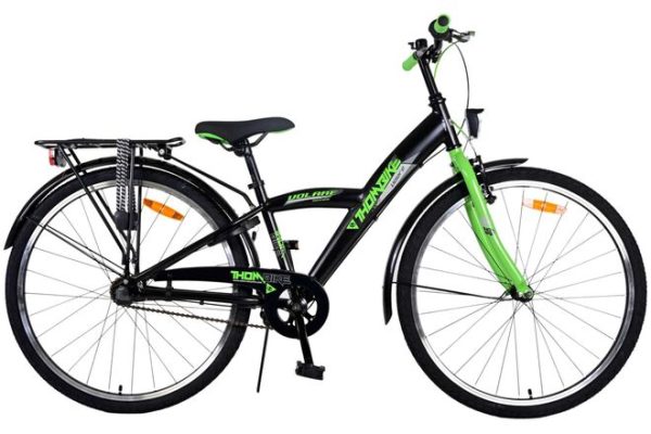 Volare Thombike Kinderfiets – Jongens – 26 inch – Zwart Groen – 3 versnellingen