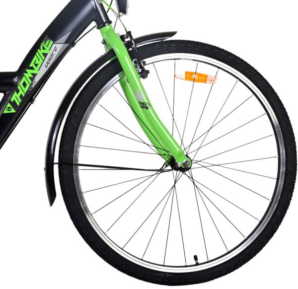 Volare Thombike Kinderfiets – Jongens – 26 inch – Zwart Groen – 3 versnellingen